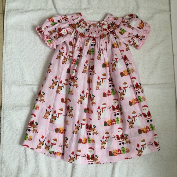 Delaney Christmas Smocked Dress, size 3T - Picture 4 of 5